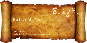 Bolla Éva névjegykártya